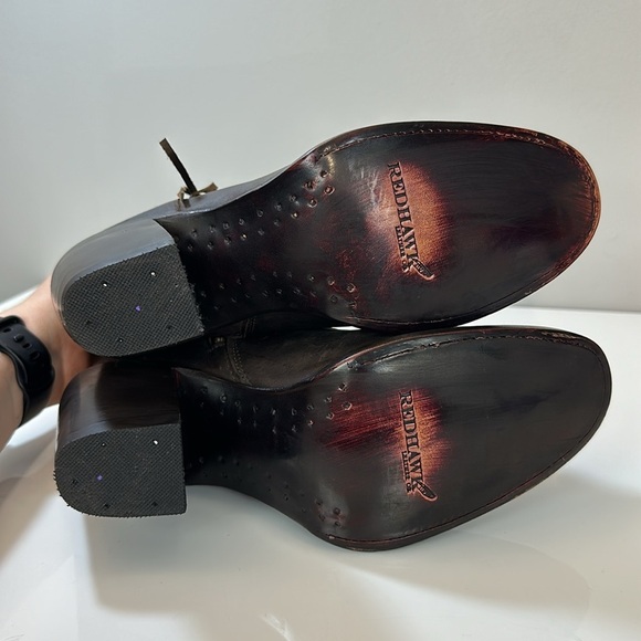 Redhawk Boot Co.Amy Leather Side Lace Ankle Boots 9 Cottagecore Prairie Western - Picture 9 of 16